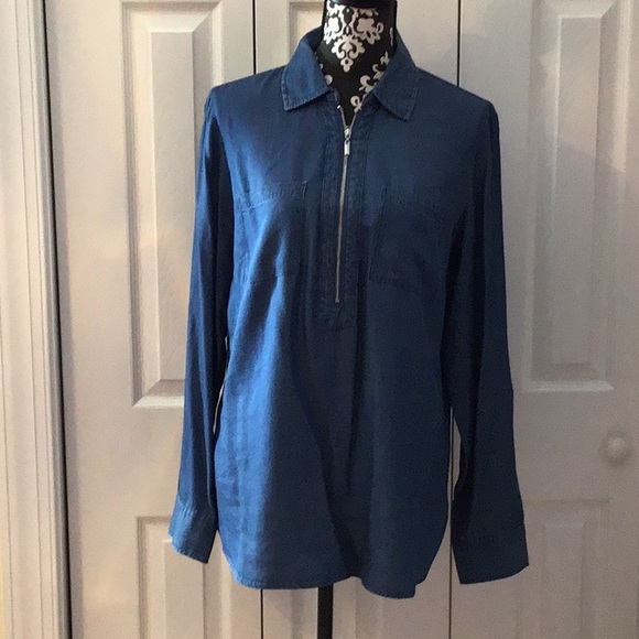 New York & Company Tops - NewYork And Company Chambray Tunic Size Large